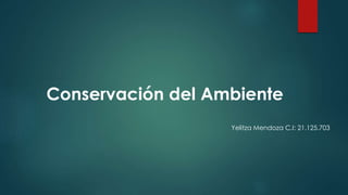 Conservación del Ambiente
Yelitza Mendoza C.I: 21.125.703
 