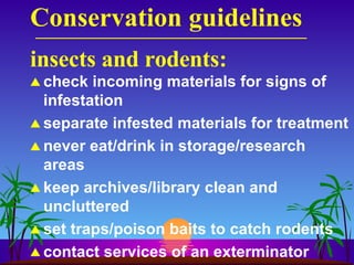 Preservation strategies for Library and Archival Resources | PPT
