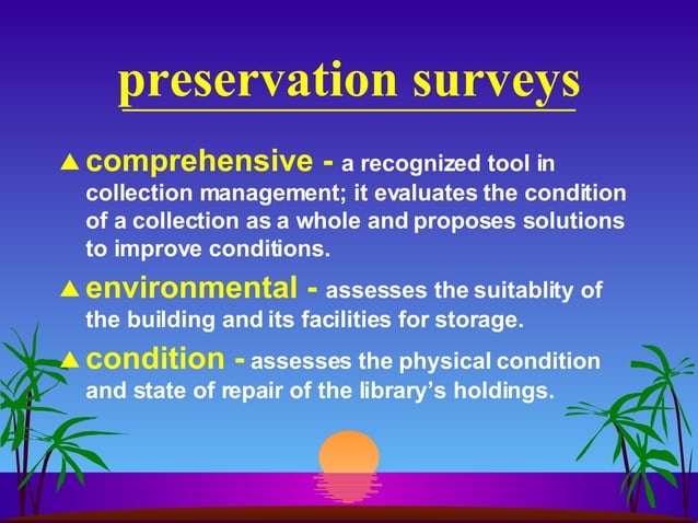 Preservation strategies for Library and Archival Resources | PPT