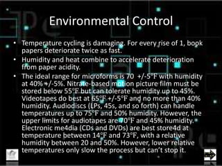 Preservation and conservation of library materials | PPTX