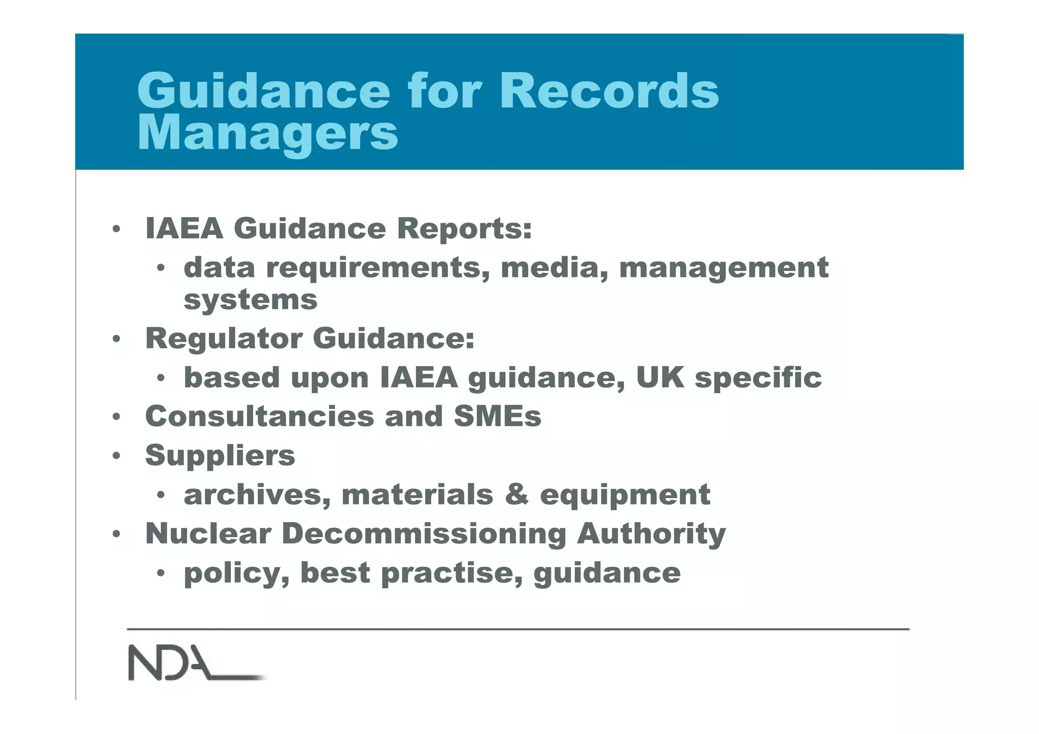 Preservation Challenge Radioactive Waste Ian Upshall