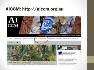 AICCM: http://aiccm.org.au
 