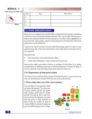 Food Preservation Module Preservation of food | PDF