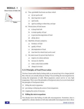 Food Preservation Module Preservation of food | PDF