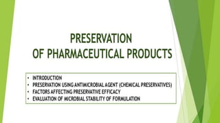 PRESERVATION OF PHARMACEUTICAL PRODUCTS & EVALUATION.pdf