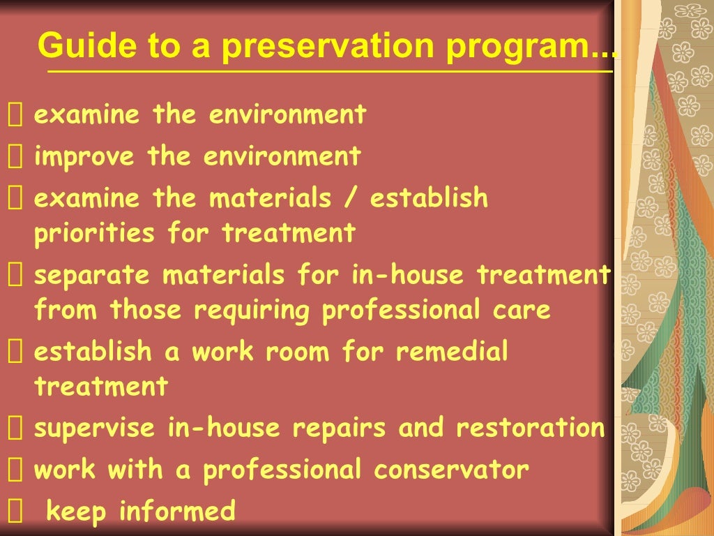 Preservation Strategies For Library And Archival Resources