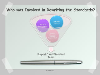 Who was Involved in Rewriting the Standards? A. Torres 2011