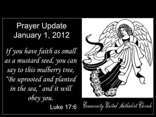 Prayer Update January 1, 2012 ,[object Object],[object Object],Community United Methodist Church 