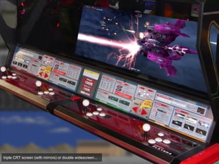triple CRT screen (with mirrors) or double widescreen...
 