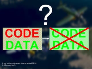 if you put back decrypted code on a dead CPS2,
it still doesn't work.
 