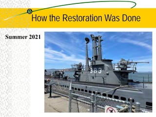 How the Restoration Was Done
Summer 2021
 