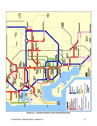 DISCUSSION PAPER • PRESERVING PARADISE • NOVEMBER 2016 51
FIGURE 5.24 – QUICKWAY PROPOSAL DRAFT INFRASTRUCTURE MAP
 