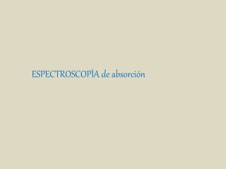 ESPECTROSCOPÍA de absorción
 