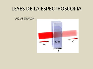 LEYES DE LA ESPECTROSCOPIA
LUZ ATENUADA
 