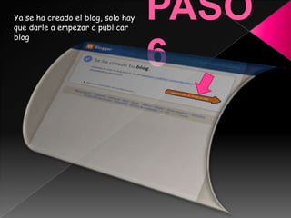 FINAL DE LA CREACIÓN DE UN BLOG