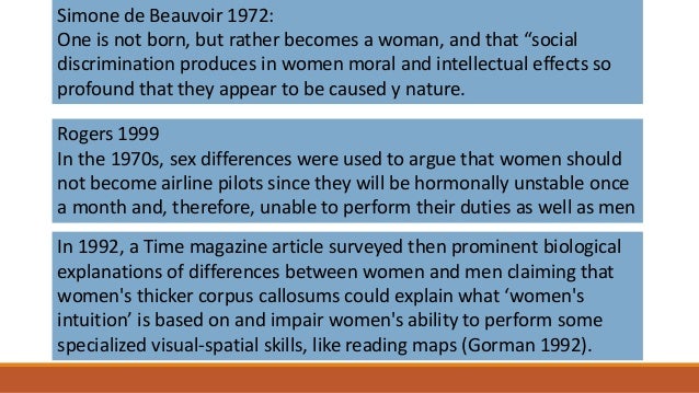 Presetnation on feminist perspectives on sex and gender