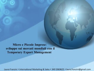 Micro e Piccole Imprese: sviluppo sui mercati mondiali con il Temporary Export Management  