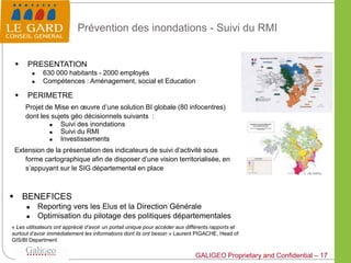 Prévention des inondations - Suivi du RMI


     PRESENTATION
              630 000 habitants - 2000 employés
          ...