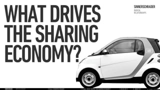 WHAT DRIVES
THE SHARING
ECONOMY?
     Client: SINNERSCHRADER   Project: WHAT DRIVES THE SHARING ECONOMY?   05.03.2013   00001101   Slide   1
 