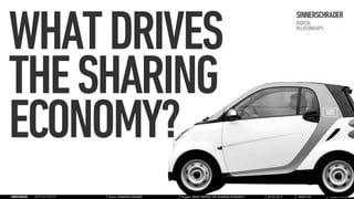 WHAT DRIVES
THE SHARING
ECONOMY?
     Client: SINNERSCHRADER   Project: WHAT DRIVES THE SHARING ECONOMY?   05.03.2013   00...