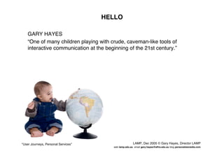 User Journeys Personal Services - Gary Hayes