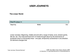 User Journeys Personal Services - Gary Hayes