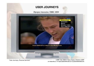 User Journeys Personal Services - Gary Hayes