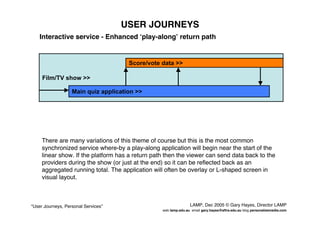 User Journeys Personal Services - Gary Hayes