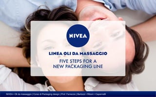 FOUR STEPS FOR A
NEW PACKAGING LINE
LINEA OLI DA MASSAGGIO
 