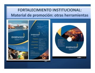 FORTALECIMIENTO INSTITUCIONAL:
Material de promoción: otras herramientas
 