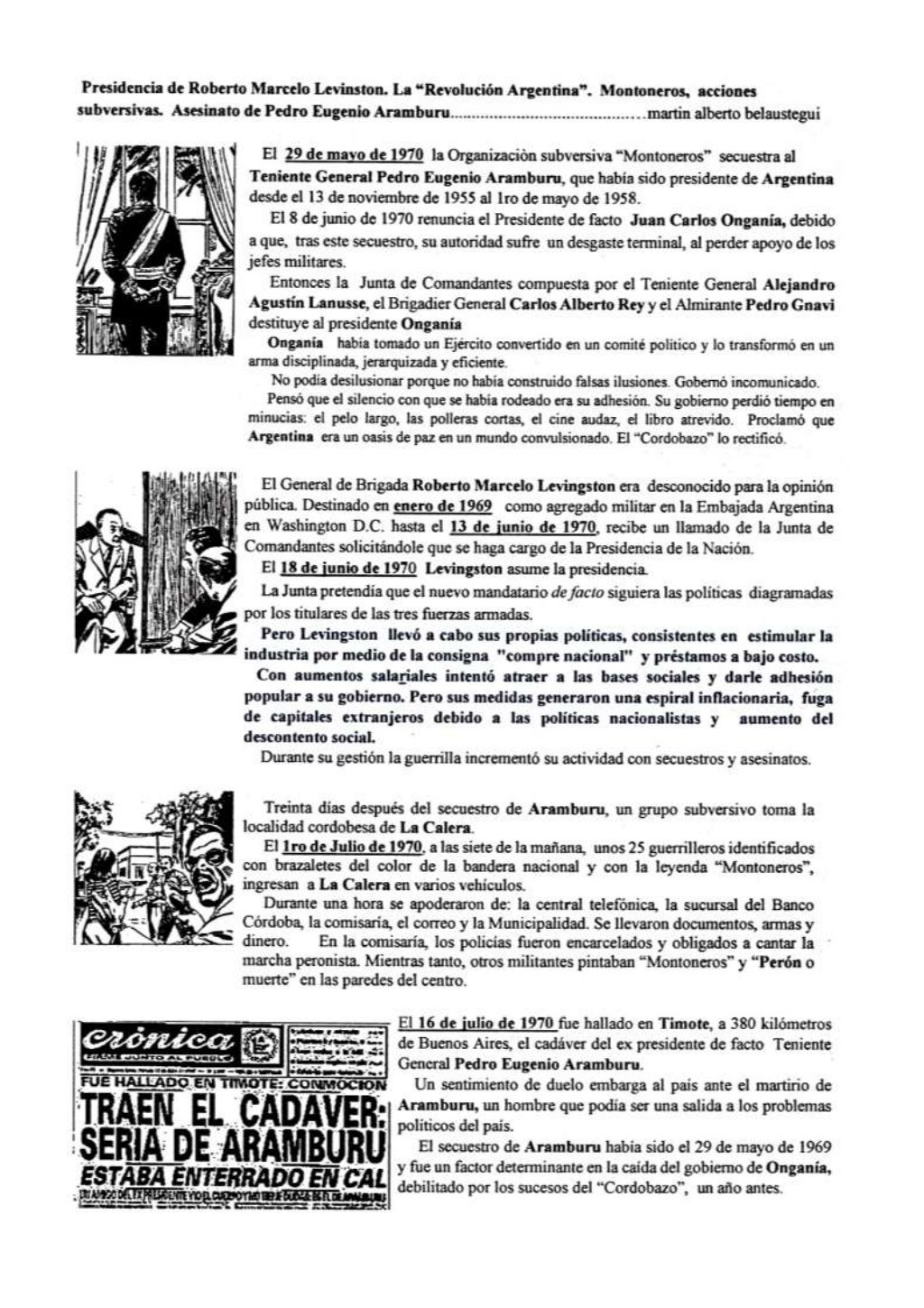 Presidencia de Roberto Marcelo Levingston