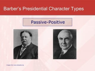 Barber’s Presidential Character Types Passive-Positive Images from www.wikipedia.org 