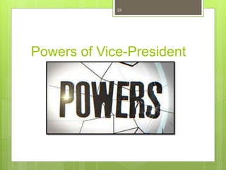 Powers of Vice-President
23
 