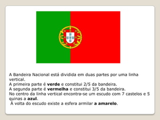 18 distritos no Continente : Aveiro, Beja, Braga, Bragança, Castelo Branco, Coimbra, Évora, Faro, Guarda, Leiria, Lisboa, Portalegre, Porto, Santarém, Setúbal, Viana do Castelo, Vila Real, Viseu Capital - LisboaContinente - EuropaÁrea - 92 142 km2População -10 358 000 (2001)População activa - 5 341 000 (2001)Densidade populacional por km2 - 112 (2001) 