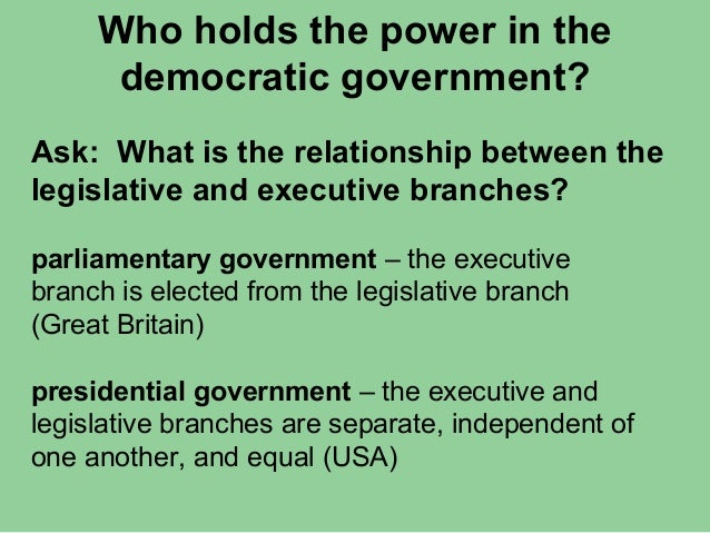 Presidential And Parliamentary Democracies