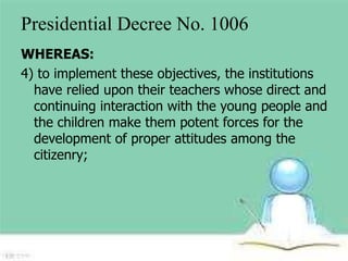 Presidential decree no. 1006