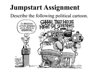 Jumpstart Assignment
Describe the following political cartoon.
 