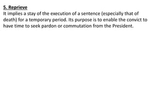 Reprieve Example Sentence President of India Constitution of India | PDF