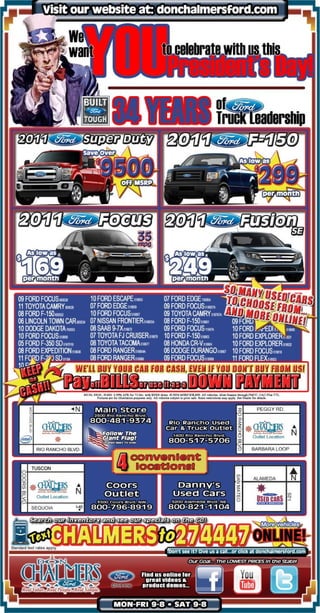 President’s Day Sale Special – Don Chalmers Ford Rio Rancho NM