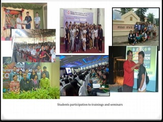 Students participation to trainings and seminars
 