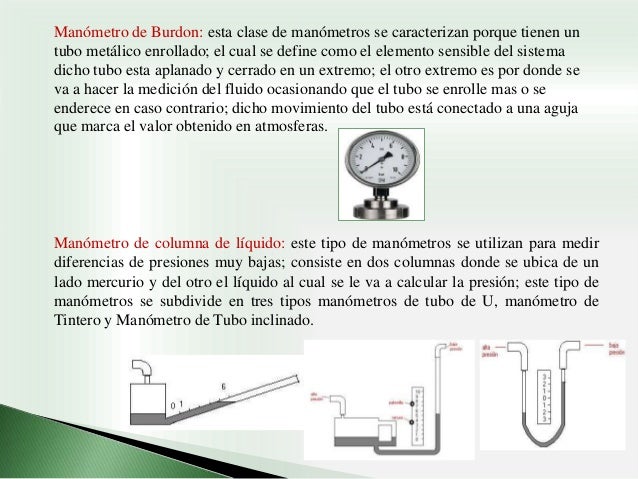 Liquidos Usados En Manometros Para Medir Presiones Altas