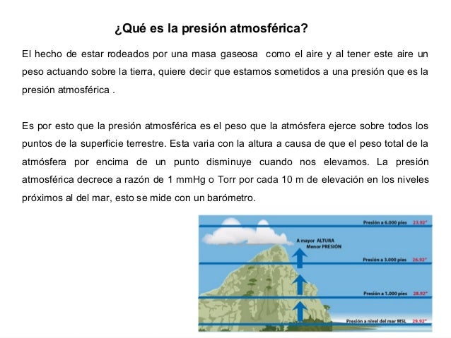 A Cuanto Equivale Una Atmosfera De Presion En Mmhg