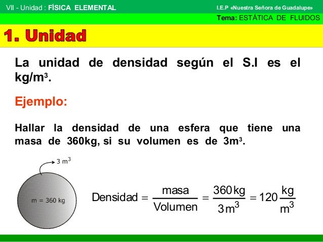 Presión y densidad