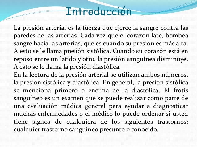 Presion arterial y frotis sanguineo Presion arterial y frotis sanguineo
