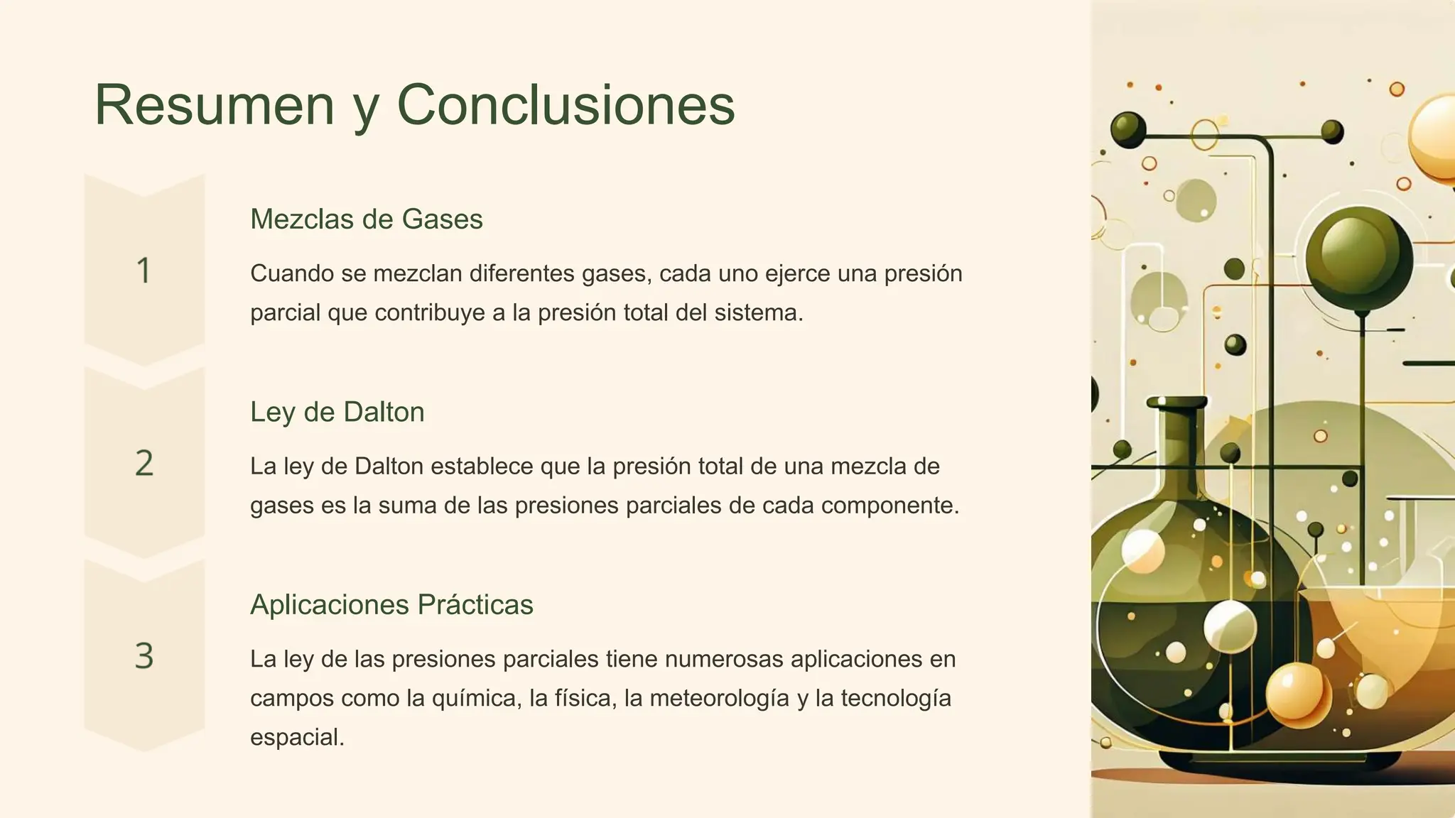 Presiones parciales en mezclas de gases. | PPT