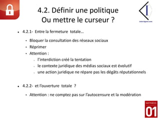 Perception du danger différenteLes réseaux sociaux sont identifiés comme une menace par