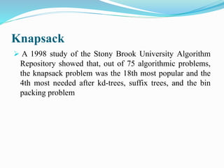 knapsack problem | PPTX