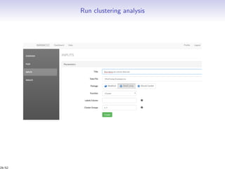 Run clustering analysis
29/52
 