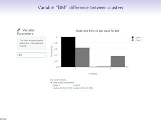 Variable “BM” diﬀerence between clusters
33/52
 
