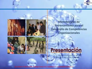 Metodologías de Entrenamiento para el Desarrollo de Competencias Organizacionales Presentación Material preparado para Gerencia Recursos Humanos 